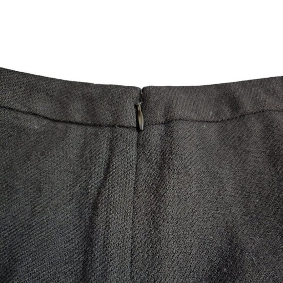 Bloomingdale's Vintage Black Wool Blend High Rise Wide Leg Dress Pants Sz 12 - Picture 5 of 7